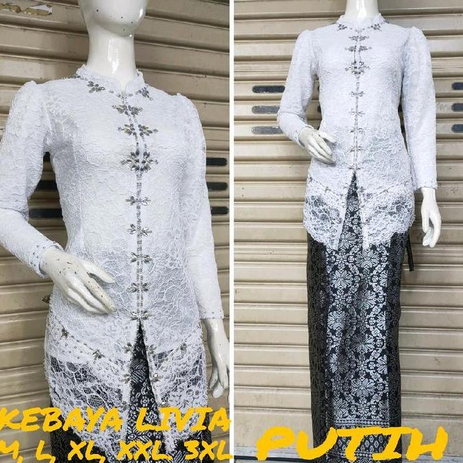 NEW KEBAYA LIVIA PAYET MUTIARA SET SONGKET LILIT/KEBAYA KONDANGAN /KEBAYA TERBARU/KEBAYA WISUDA/ BUS