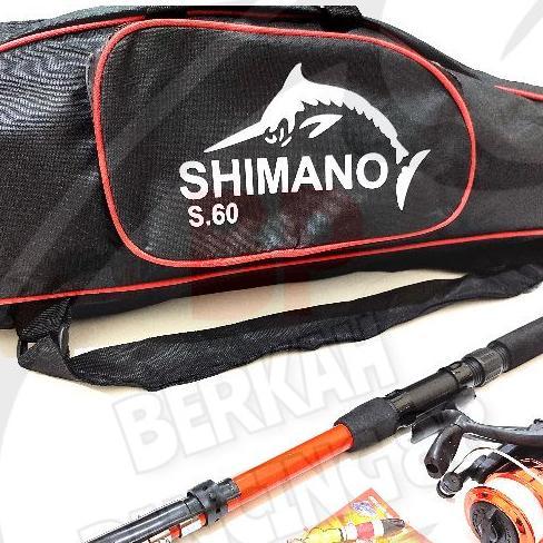 {Cod} 1 Set Pancing Audrey+Joran Antena 150+Tas Shimano 60Cm