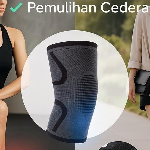 Olsee - Deker Lutut Kesehatan & Olahraga Knee Support Brace Elastis Pelindung Lutut, Nyeri, Cedera, 
