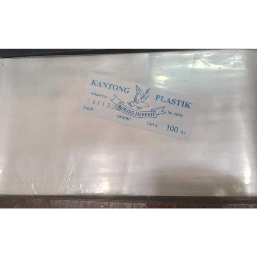 Plastik Roll / Plastik Pp Bening Tebal 05 Lebar 13Cm, 16Cm, Panjang 100Meter