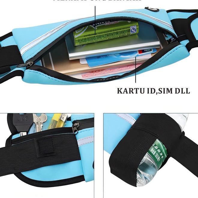 Tas Pinggang Olahraga Lari / Running Belt/Tas Pinggang Hp Olahraga Lari Jogging Sepeda