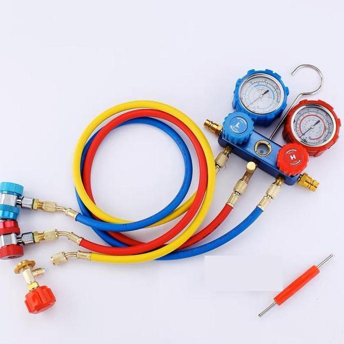 JISHUO METERAN AC MANIFOLD DOUBLE GAUGE SET / AIR CONDITIONING REPAIR FLUORINE FILLING JS-C8609