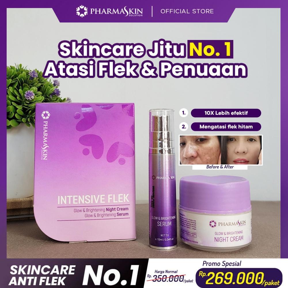 Intensive Night Flek By Pharmaskin Solution - Cream Penghilang Flek Hitam Membandel - Skicare Flek