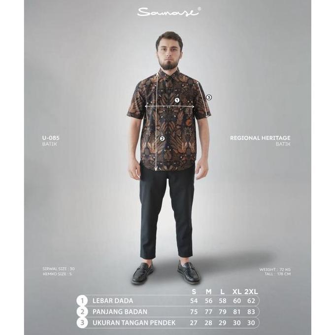 SAMASE U Batik Regional Heritage Lengan Pendek