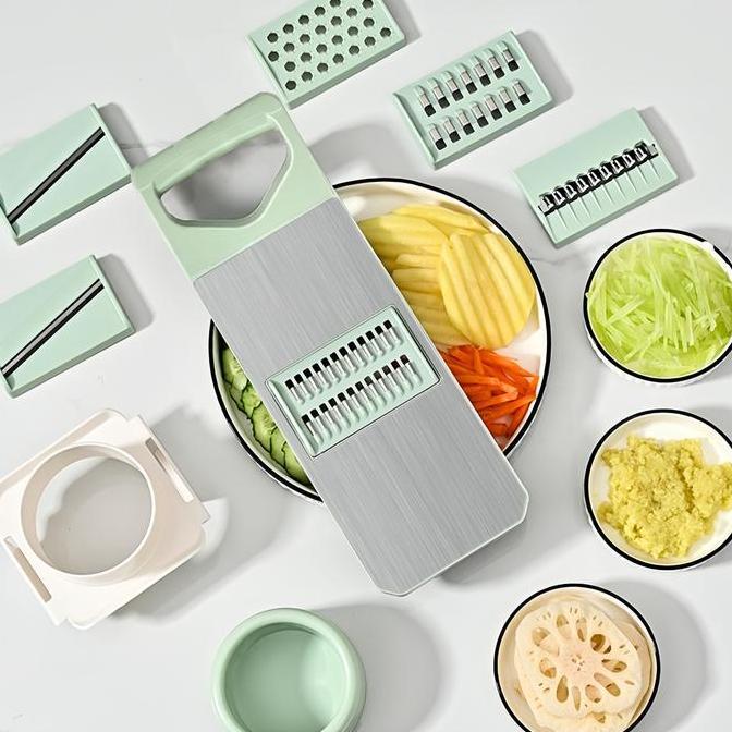 Parutan Sayur Dan Buah 9in1 Vegetable Cutter Premium Stainless Steel Multifungsi Kitchenware