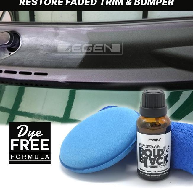 X Bold Bla Plastic Trim Coat Penghitam Proteksi Trim Plastik Tidak Mengandung Cat Hitam Dye Free For