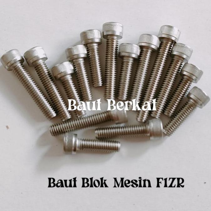 SET BAUT L STAINLESS BLOK MESIN F1ZR BAUT BLOK MESIN F1ZR FIZR MURAH