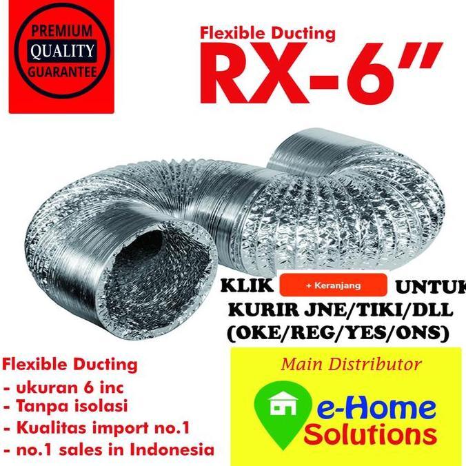 Alumunium Selang Exhaust 6" Flexible Duct Hose Ducting / Meter