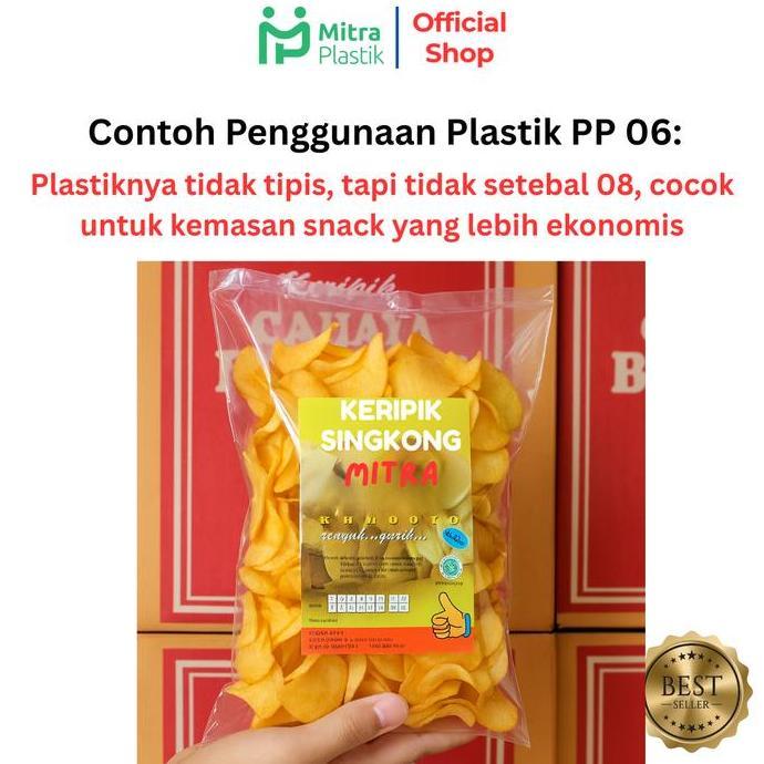 Akukamu- Plastik Pp Lebar 15 Tebal 06 15X20 15X25 15X30 Bening Snack