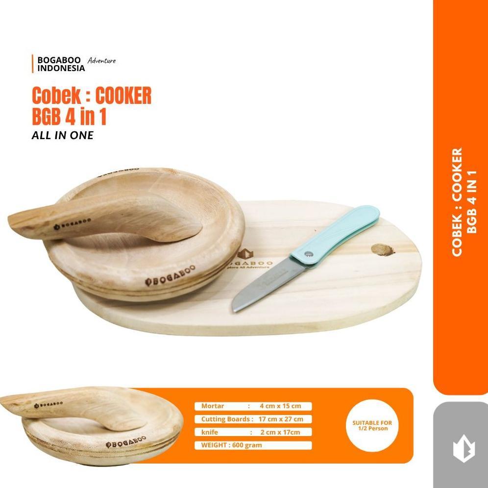BOGABOO COBEK Cookware Set 4 in 1 Portable Ultralight - ULEKAN CABE - COET - Paket Alat Masak Lengka