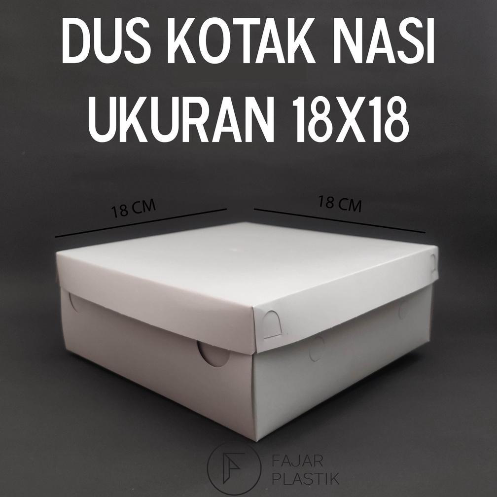 Terlaris Box Nasi/ Kardus Nasi Polos Tebal 18X18 / Kotak Dus 18X18 Asley