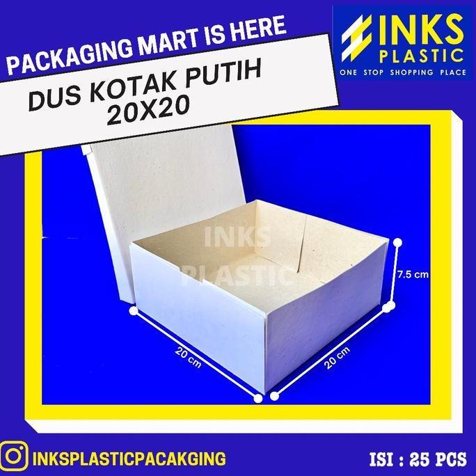 Akukamu- Dus Kotak Putih 20 X 20