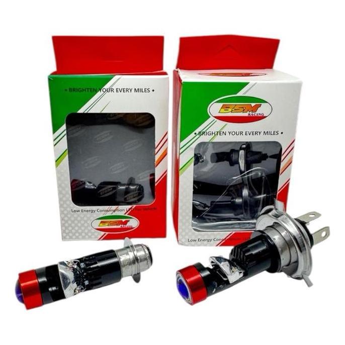 BSM LED LAMPU LED LASER H6 H4 BLUELENS SUPER TERANG DEKAT PUTIH JAUH KUNING Motorcycle
