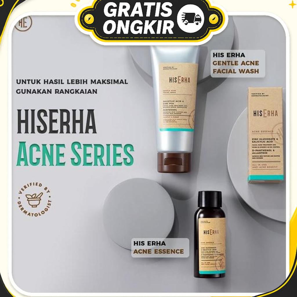 Erha His Erha Serum Wajah Pria Jerawat Gentle Acne Essence Bpom Original 100% Dengan Salicylic Acid 