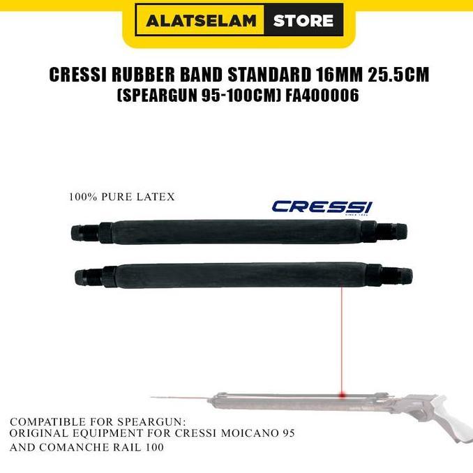 Cressi Rubber Band Standard 16mm 25.5cm (Speargun 95-100cm) FA400006  / Tali Karet Speargun Cressi M