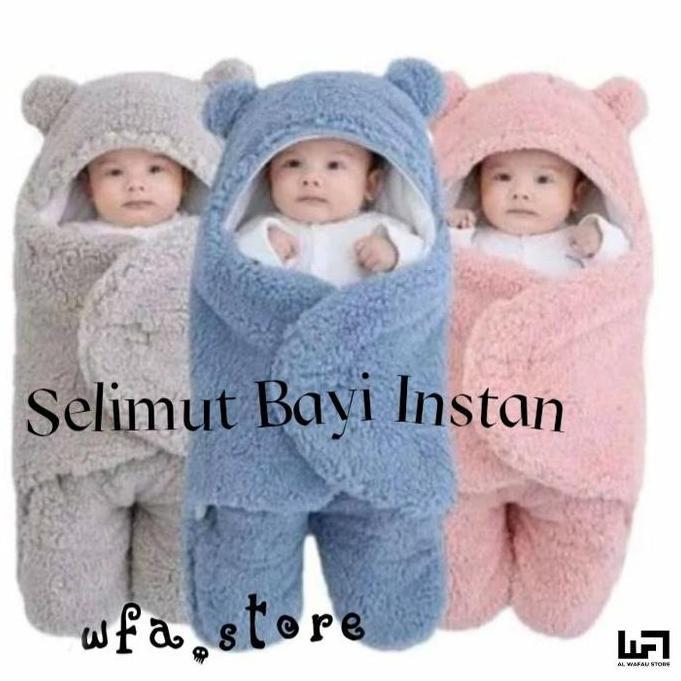 Selimut Bayi Instant Baby Sleeping Bag Soft Blanket Usia 0 - 1 Tahun oleh Baby untuk Tidur dan Bedon