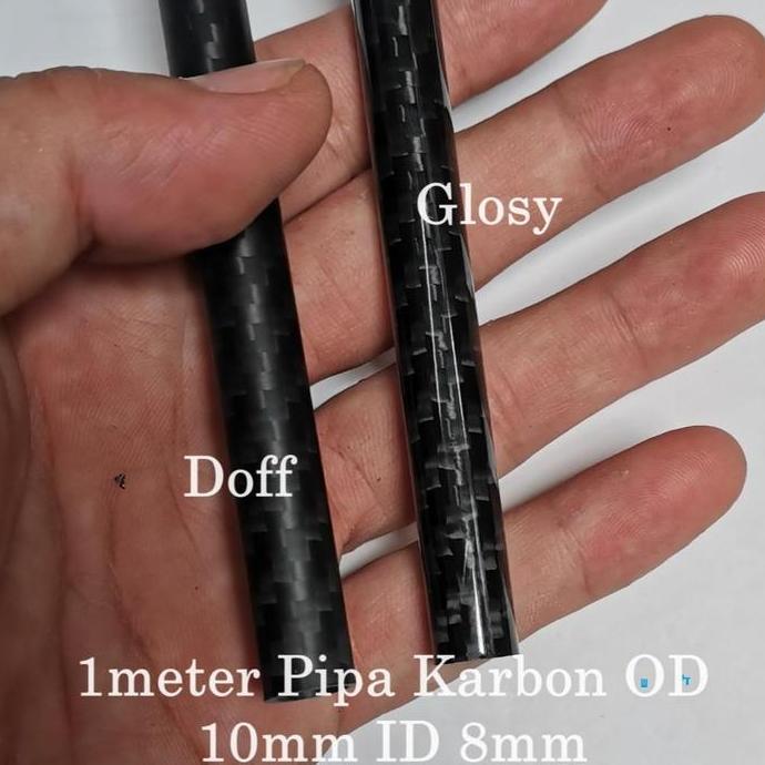 1Meter Pipa Karbon 3k Carbon Tube OD 10 Diameter 10mm ID 8mm glosy