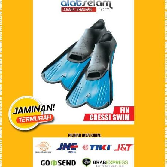 Kaki Katak/Fin Snorkeling Fin Cressi Light Short Snorkling-BLUE
