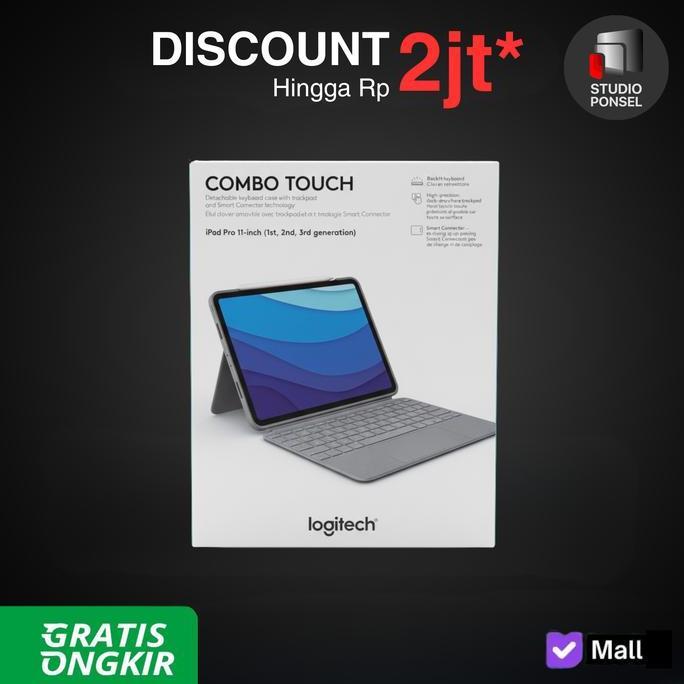 Backlit Keyboard iPad Air 5 4 Logitech Combo Touch with Trackpad Case
