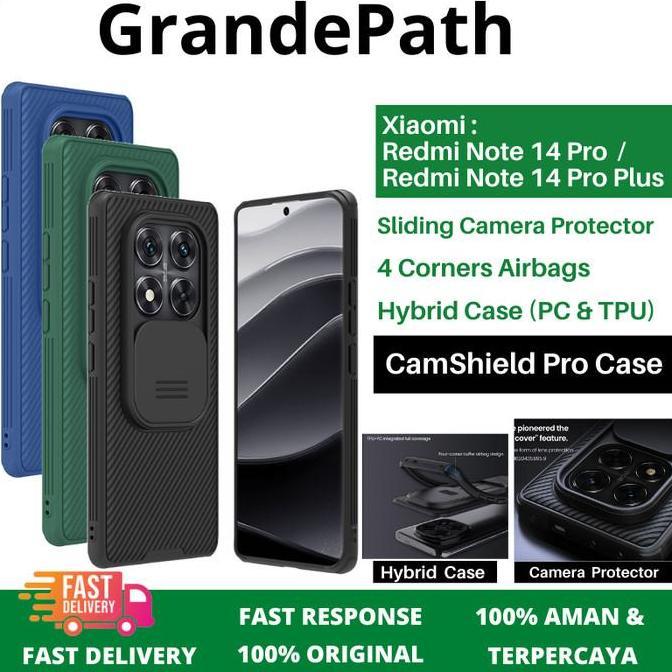 NEW Case Xiaomi Redmi Note 14 Pro / 14 Pro Plus / Poco X7 (5G) NILLKIN CamShield Pro Slide Camera Ca