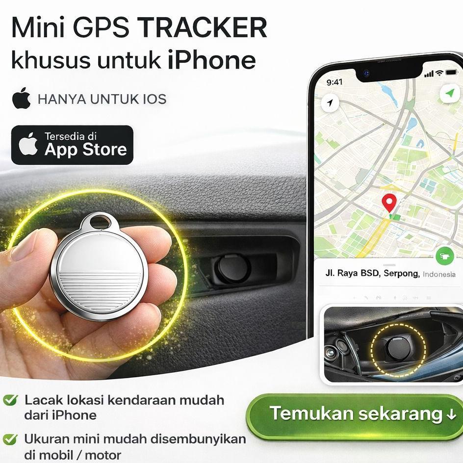Gps Tracker Mini Iphone Anti Maling Motor Mobil Real Time Compatible Find My Kecil Tersembunyi