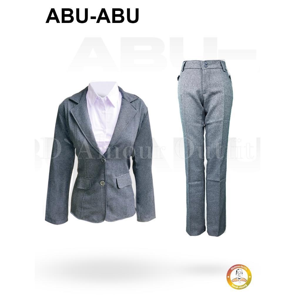 Best Seller One Set Setelan Jas Blazer Dan Celana Bahan Kancing Saku Wanita Stelan Jas Kerja Kantor 