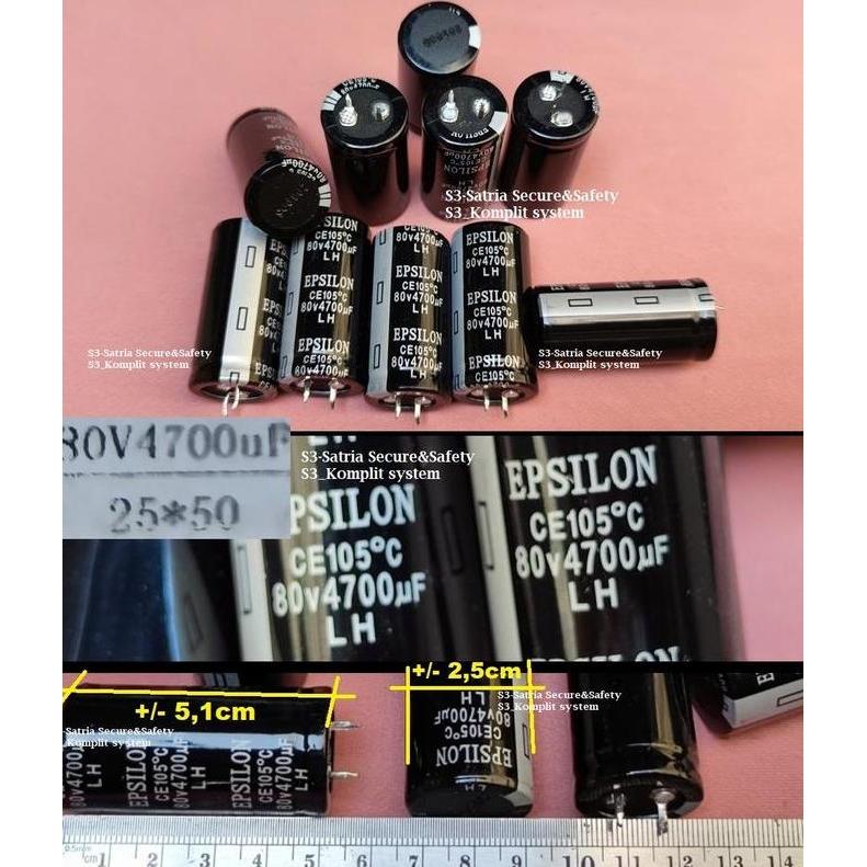 Elko 4700uf 80v EPSILON Elco 80v4700uf LH 105c 4700 uf 80 v 4700uF