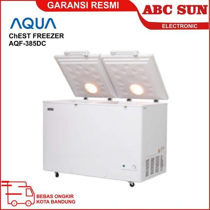 Aqua AQF385DC Chest Freezer Box Dual Chamber 365 Liter Khusus Bandung