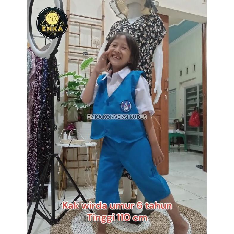 Diskon Setelan Pendek Baju Seragam Tk Warna Biru Putih Nasional