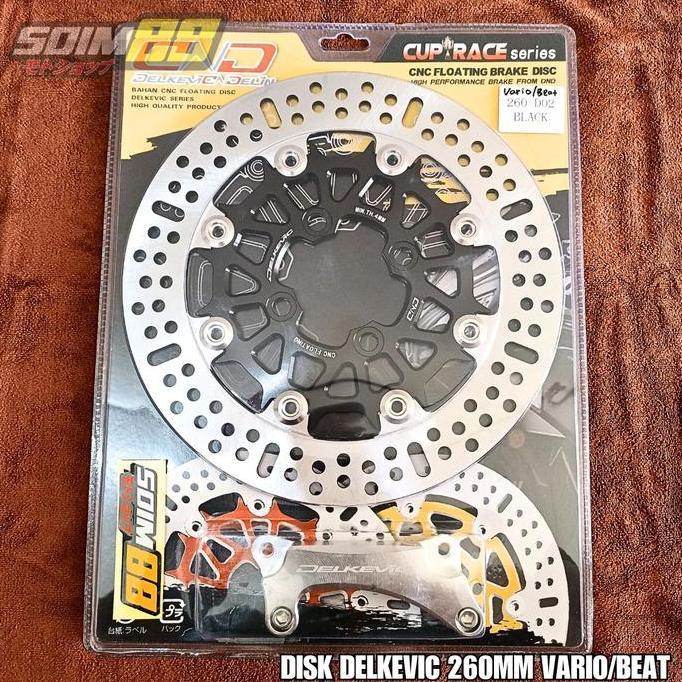 Disk Delkevic 260Mm Hitam Vario/Beat/Pcx Lokal/Pcx 160 Terbaru