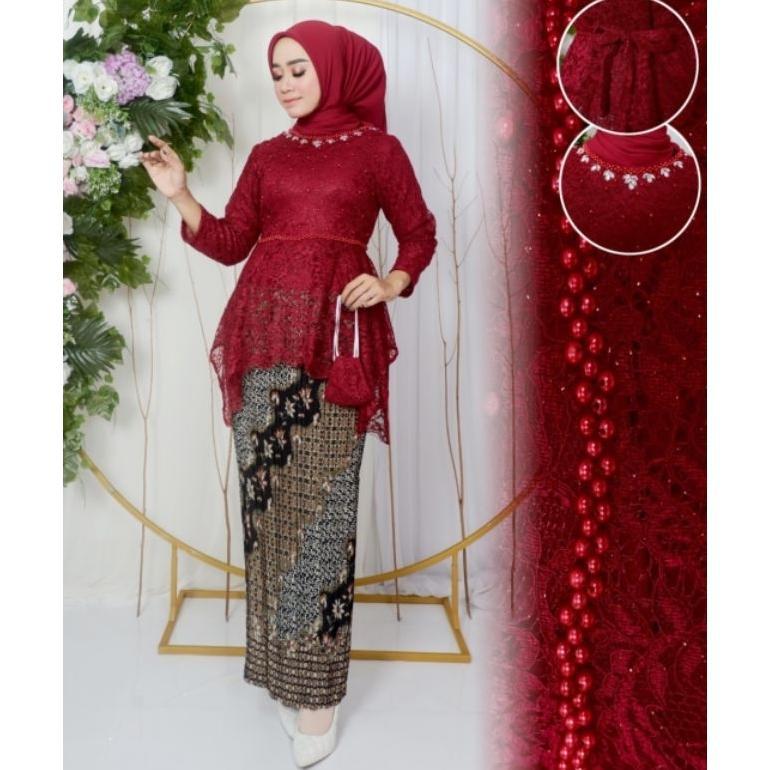 Diskon Setelan Kebaya Brokat Kaka / Kebaya Pesta / Kebaya Wisuda / Kebaya Modern / Kebaya Cantik / K