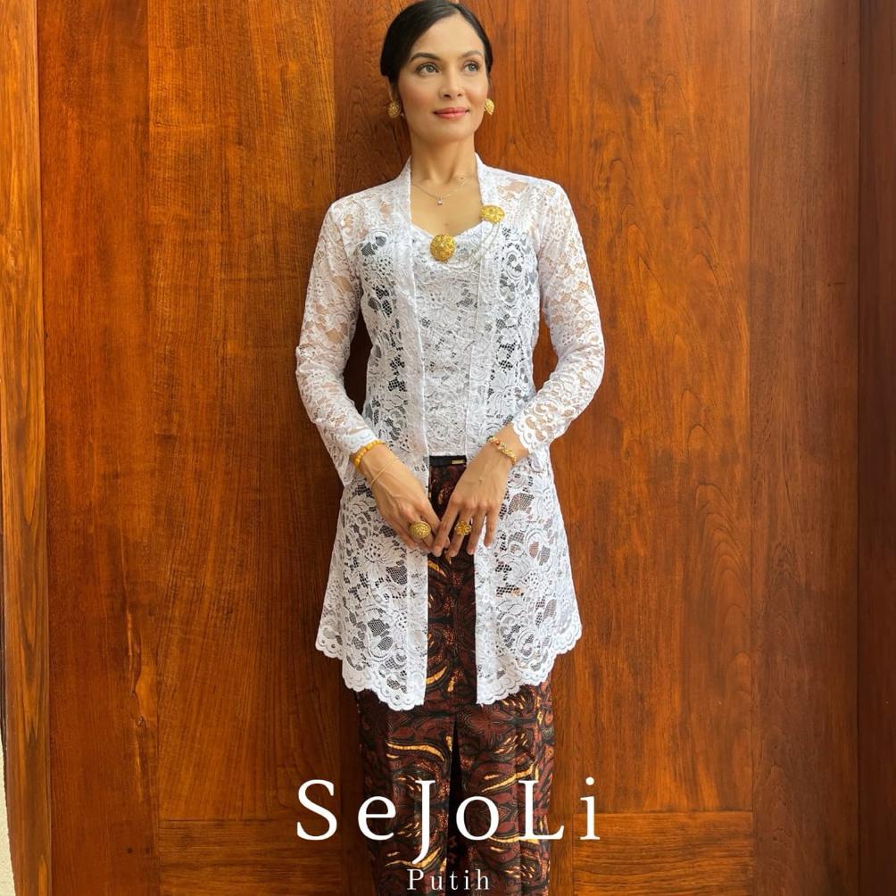 Diskon Kebaya Panjang Bali Brokat Semi Prancis | Kebaya Sejoli Premium | Kebaya Bali Kutubaru Modern
