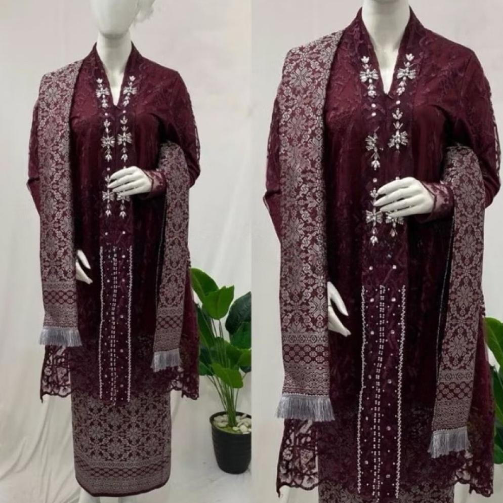 Best Seller Set Kebaya Songket Selendang V Kartini Kebaya Ibu Besan Kebaya Kebaya Busui Kebaya Moder