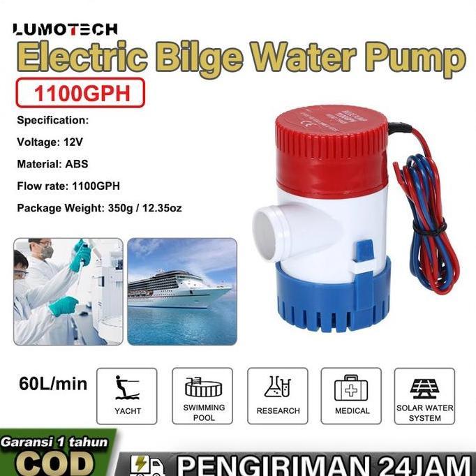 Garansi Satu Tahun1100Gph Pompa Bilge Pompa Dc12V Submersible Pump Mini Celup Air 12 Volt Best Quali