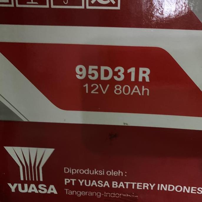 AKI YUASA 12V 80AH KODE 95D31R ORIGINAL YUASA AKI BASAH READY