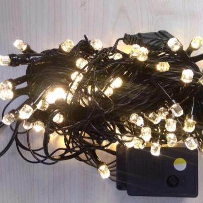 Lampu Natal Tumblr Led 10 Meter 100 Lampu Model Crystal / Berlian / Diamond Lampu Hias Pohon Rgb War