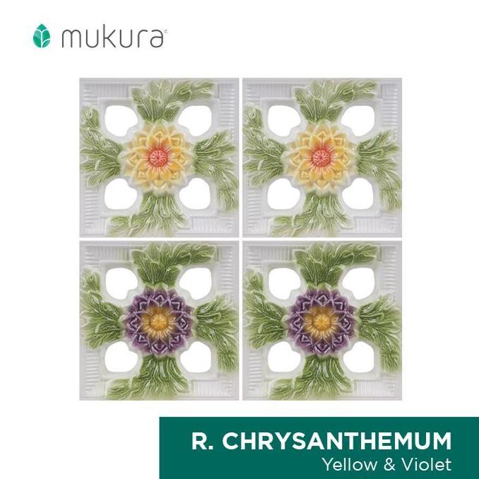 Roster Keramik Mukura / Lubang Angin / Loster Crysanthenum 30X30Cm Bahan Granit