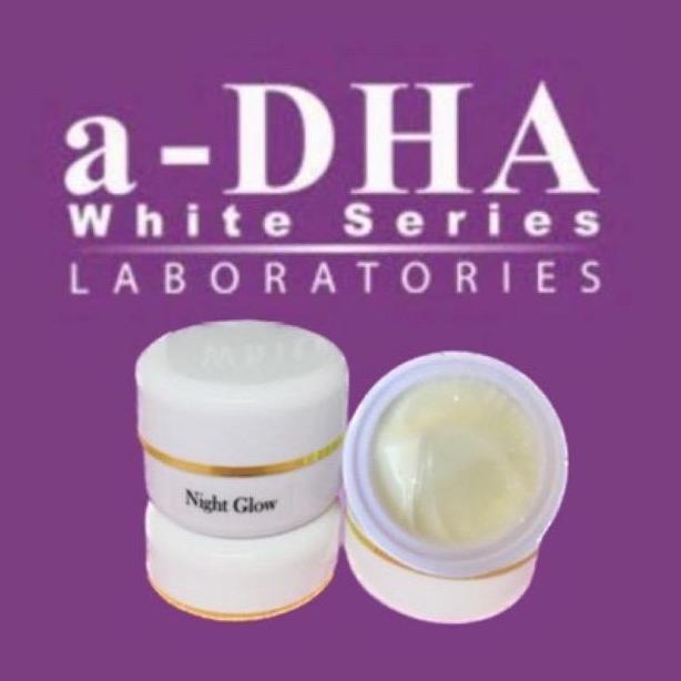 a-DHA White Series Cream Malam Adha Night Glow Mencerahkan Wajah Memutihkan Kulit Sensitif & Berjera