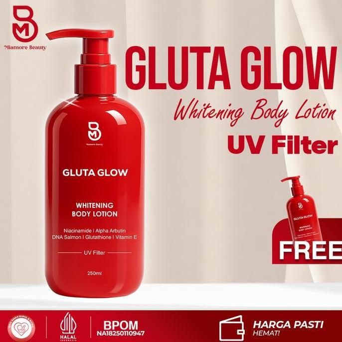 NV [2PCS] NEW REVOLUTION GLUTA GLOW RED BY MIAMORE BEAUTY, DENGAN TAMBAHAN ALPHA ARBUTIN EXTRA.