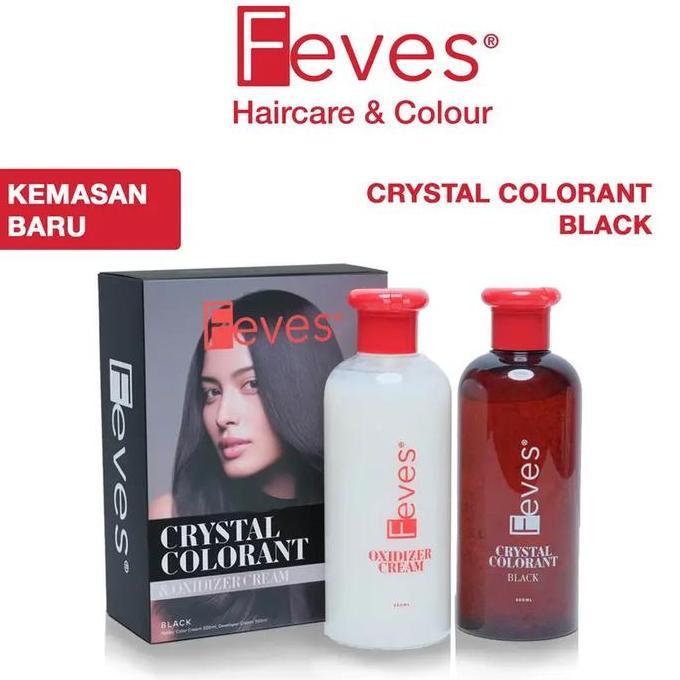 1Pasang/1Set Feves Chrystal Colorant / Feves Toning Black / Feves Toning Cat Hitam Rambut
