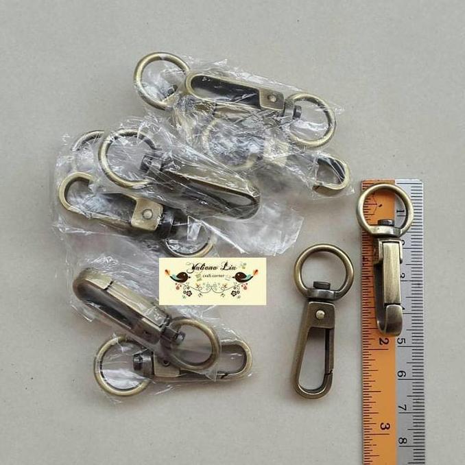 12pcs Ring Kait L4512 ATG Tas Dompet Kaitan Tinggi 4.5cm Lebar 1.2cm untuk Tas dan Dompet DS