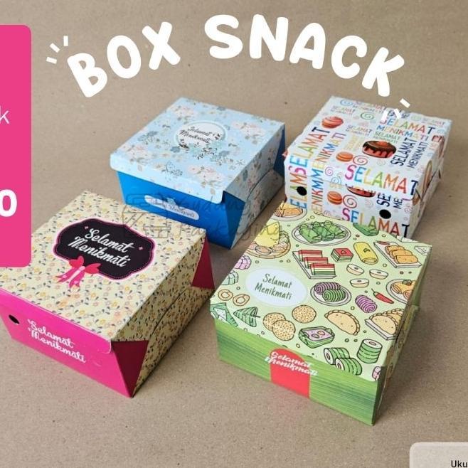 100 Pcs / 12X12 / Box Snack Cantik / Dus Kue Cantik / Box Kue / 250 / 270 Gsm Ufe