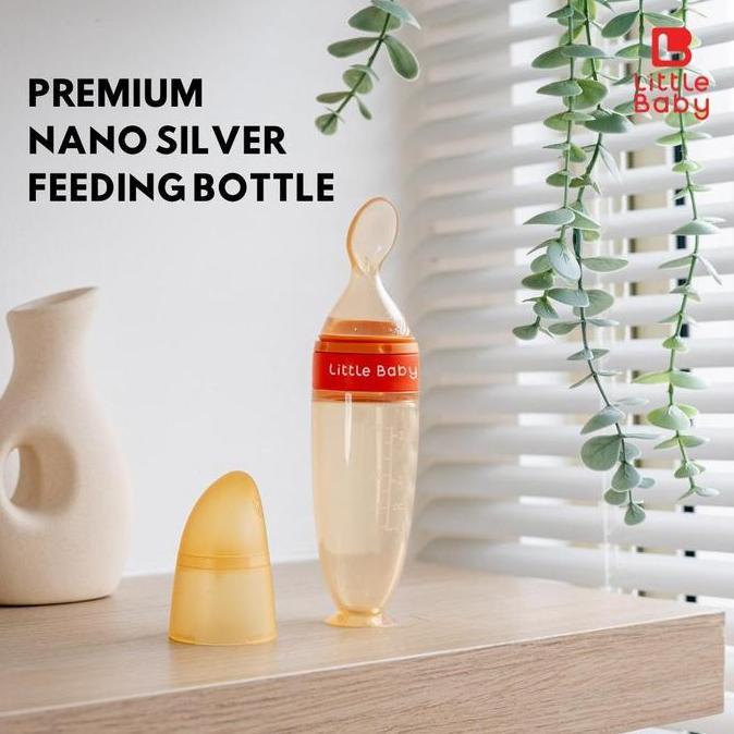 Little Baby - Premium Nano Silver Feeding Bottle Model/ Silicone Feeding Spoon/Mpasi Feeding Bottle