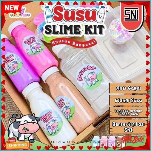 Diskon Slime Kit Susu || Susu Slime Kit || Slime Seru || Slime Anak || Slime Wangi || Sensory Play |