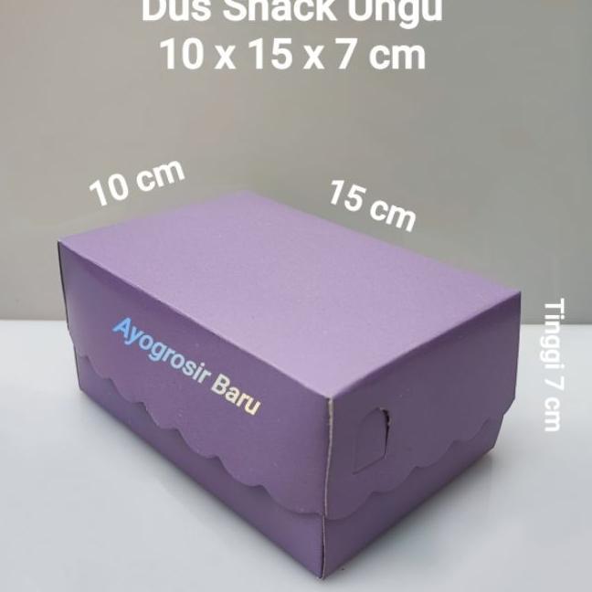 Dus Ungu 10X15 Renda Isi 100 Pcs Kotak Kue Snack Box Ungu Pastel