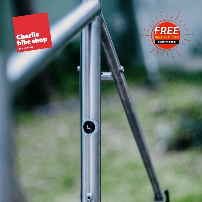 FRAMESET RB DISC TITANIUM SHADOW PAVE SEATPOST TITANIUM FORK CARBON ORIGINAL DAN TERPERCAYA