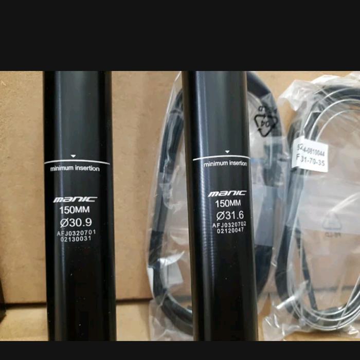 DROPPER SEATPOST X-FUSION MANIC TRAVEL 150MM - 30.9 DAN 31.6 DIAMETER ORIGINAL DAN TERPERCAYA