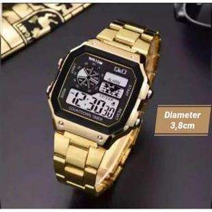 Flash Sale Jam Tangan Digital Pria Wanita Kotak Qq Rantai