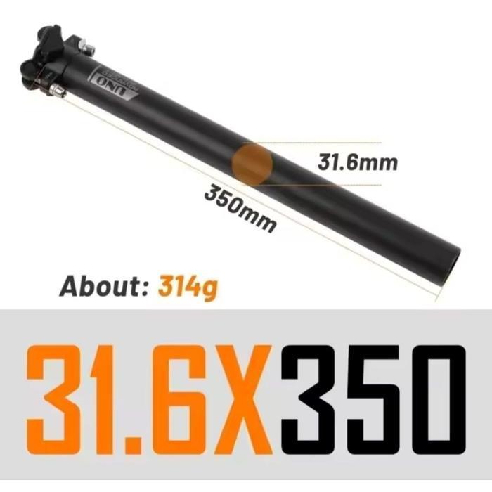 UNO SEATPOST SIZE 27.2MM 30.9MM 31.6MM SEATPOST TIANG SADEL SEPEDA MTB ROADBIKE ORIGINAL DAN TERPERC