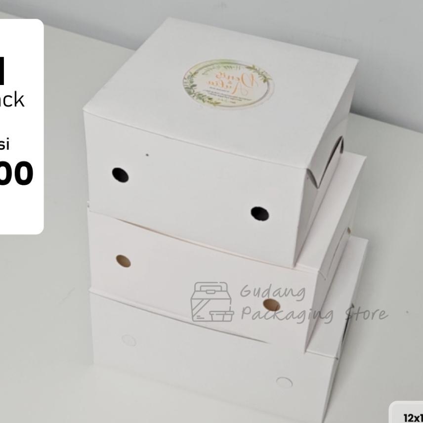 100 Pcs / Dus Snack Polos / Dus Kue Polos / Ivory